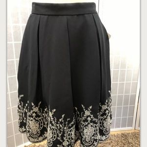 Focus-2000, skirt, black, embroidered, size 6.: